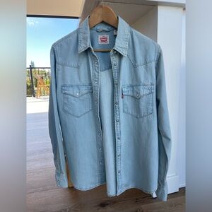 Levi's Iconic Western Blue Denim Shirt